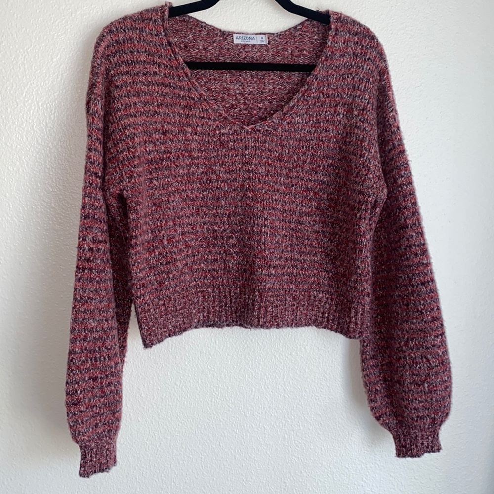 Arizona Jean Co. Cozy V-Neck Cropped Sweater